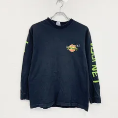 古着 used　90s　VUARNET　長袖プリントTシャツ　ヴィンテージ　袖プリント　黒　ブラック　Lサイズ