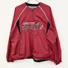 古着 used　～90s　Holloway　ホロウェイ　プルオーバーナイロンジャケット　ヴィンテージ　刺　赤　Lサイズ　