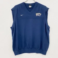 古着 used　NIKE　ナイキ　ウールニットベスト　紺　ネイビー　2XLサイズ