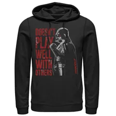 スター ウォーズ メンズ アウター パーカー・スウェット Menstar Wars Vader Doesnt Play Well Hoodie Black ブラック