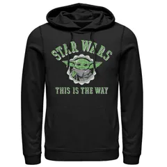 スター ウォーズ メンズ アウター パーカー・スウェット グラフィック Menstar Wars The Mandalorian Varsity Child Graphic Hoodie Black ブラック