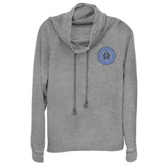 디즈니 레이디스 탑스 T셔츠 그래픽 Disney Pixar Toy Story Juniors Buzz Lightyear Space Ranger Badge Cowlneck Graphic Lightweight Long Sl