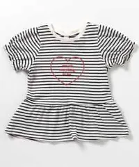 新品　apres les cours（アプレ レ クール） キッズ トップス 半袖Tシャツ　80㎝　90㎝　ボーダー　チュニック　半袖　ベビー