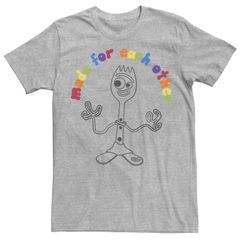 디즈니 픽사 맨즈 탑스 T셔츠 Disney Pixars Toy Story 4 Forky Mens Valentines Day Couples Tee Athletic Heather 헤더