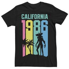 애니메이션 캐릭터 맨즈 탑스 T셔츠 Licensed Character Mens Netflix Stranger Things Demogorgon Beach Tee Black 부