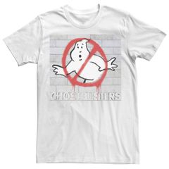 アニメキャラクター メンズ トップス Tシャツ ロゴ Licensed Character Mens Ghostbusters Brick Spray Logo Tee White ホワイト