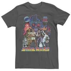 アニメキャラクター メンズ トップス Tシャツ ロゴ Licensed Character Menstar Wars Vader Grab Logo Tee Charcoal チャコール