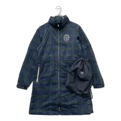 中古 レディース キャロウェイ Callaway レインワンピース S グリーン 緑系 2WAY 収納袋付き チェック柄