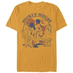 ディズニー メンズ トップス Tシャツ グラフィック Disneys Mickey Mouse Hikinguy Mens Graphic Tee Gold ゴールド