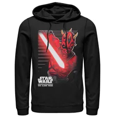 アニメキャラクター メンズ アウター パーカー・スウェット Licensed Character Menstar Wars Clone Wars Maul Strikes Hoodie Black ブ