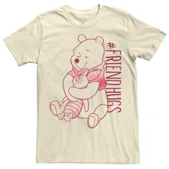 ディズニー メンズ トップス Tシャツ Disneys Winnie The Pooh Piglet Pooh Friend Hugs Mens Tee Natural