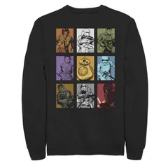 スター ウォーズ レディース アウター パーカー・スウェット シャツ Disneystar Wars Juniors Colorful Character Sweatshirt Black ブラックのサムネイル