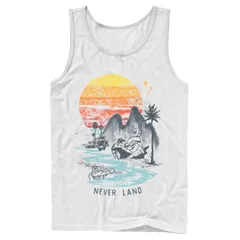ディズニー メンズ トップス Tシャツ Mens Disney Peter Pan Mermaids Inever Land Tank Top White ホワイトのサムネイル