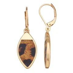 ナインウェスト レディース アクセサリー ピアス・イヤリング Nine West GoldTone Leopardrop Earrings Brown ブラウン