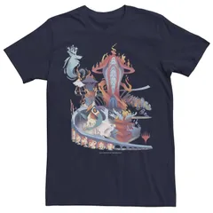 アニメキャラクター メンズ トップス Tシャツ Licensed Character Mens Magic The Gathering Prismari School Grounds Collage Tee Navy ネイビー