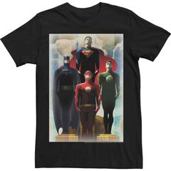 애니메이션 캐릭터 맨즈 탑스 T셔츠 Licensed Character Mens Justice League Legends Group Shotee Black 블랙
