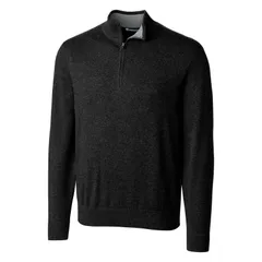 カッターアンドバック メンズ アウター ニット・セーター ハーフジップ Cutter Buck LakemontriBlend Mens Quarter Zipullover Sweater Blacのサムネイル