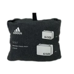 中古 アディダスゴルフ adidas GOLF ゴルフ小物 グレー ランドリーバッグ 2個セット ウォッシャブルトラベルポーチ