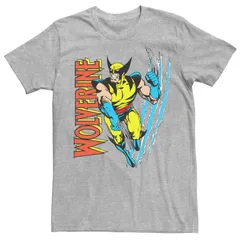 アニメキャラクター メンズ トップス Tシャツ グラフィック Licensed Character Mens Marvel XMen Wolverine Graphic Tee Athletic Heather ヘザー