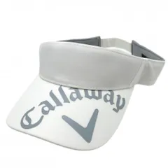 キャロウェイ サンバイザー 白×グレー ビッグロゴ FR   ゴルフウェア Callaway
