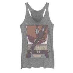애니메이션 캐릭터 레이디스 탑스 T셔츠 Licensed Character Juniors Star Wars The Mandalorian Costume Halloween Tank Top Gray Heather 그레이