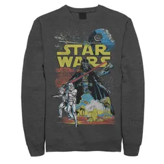 アニメキャラクター メンズ アウター パーカー・スウェット シャツ Licensed Character Menstar Wars Rebel Classic Sweatshirt Charcoal Heather チャコール