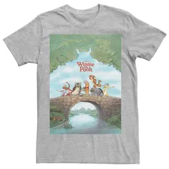 ディズニー メンズ トップス Tシャツ Disneys Winnie The Pooh Poster Mens Tee Athletic Heather ヘザー