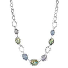 ネーピア レディース アクセサリー ネックレス・チョーカー・ペンダントトップ レース Napier SilverTone Simulated Gemstone Collar Necklace Multi マルチカラー