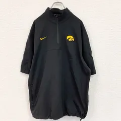 古着 used　NIKE 　ナイキ　半袖　ハーフジップジャケット　黒　ブラック　Lサイズ