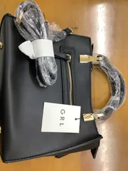 GRL ブラック ショルダーハンドバッグ
