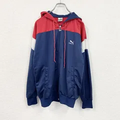 古着 used　～80s　PUMA　プーマ　フルジップジャージパーカー　ヴィンテージ　紺　ネイビー　4サイズ