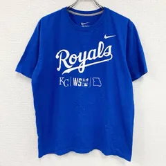 古着 used　NIKE　ナイキ　MLB　ロイヤルズ　半袖プリントTシャツ　青　ブルー　XLサイズ