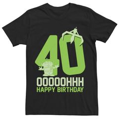 디즈니 픽사 맨즈 탑스 T셔츠 Disney Pixars Toy Story Aliens Mens OOOOHappy 40th Birthday Tee Black 블랙