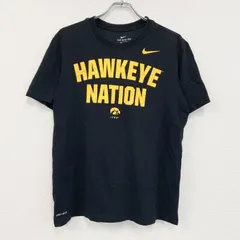 古着 used　NIKE　ナイキ　Hawkeye Nation　半袖プリントTシャツ　黒　ブラック　Lサイズ