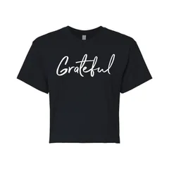 アニメキャラクター レディース トップス Tシャツ クロップド グラフィック Licensed Character Juniors Grateful Cropped Graphic Tee Black ブラック