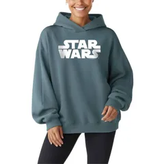 スター ウォーズ レディース アウター パーカー・スウェット シャツ ロゴ フリース Womenstar Wars Logoversized Oversized Fleece Hoodie Sweatshirt Flint Blue ブルー