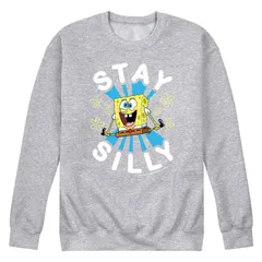 ニコロデオン メンズ アウター パーカー・スウェット パンツ シャツ Nickelodeon MenspongeBob SquarePantstay Silly Sweatshirt Gray グレー