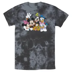 アニメキャラクター メンズ トップス Tシャツ Licensed Character Mens Disney Mickey Classicharacters Wash Tee Black Charcoal ブラック