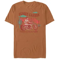 アニメキャラクター メンズ トップス Tシャツ グラフィック Licensed Character Mens Comfort Colorsunset Canyon Rider Graphic Tee Yam