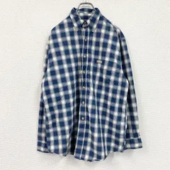 古着 used　Carhartt　カーハート　長袖ボタンダウンシャツ　チェック柄　青　ブルー　Mサイズ