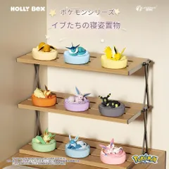 ＜９個入りセット＞LANGBOWANGポケモン イーブイ 寝姿シリーズ ブラインドボックス　フィギュア お昼寝 おやすみ ぬいぐるみ マスコット  海外限定 ブイズ すやすや ブラッキー サンダース ニンフィア シャワーズ ブースター ポケモン
