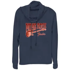アニメキャラクター レディース トップス Tシャツ グラフィック Licensed Character Womens Fender Moms Rock Cowlneck Graphic Lightweight Long Sleeve Navy ネイビー