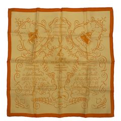 エルメス スカーフ シルクモスリン 90cm レア新品❣️「書の芸術