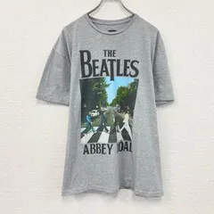 古着 used　THE BEATLES　ビートルズ　半袖プリントＴシャツ　灰色　グレー　 クルーネック　XLサイズ