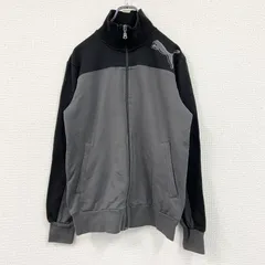 古着 used　PUMA 　プーマ　長袖フルジップジャージ　ハイネック　バイカラー　黒　グレー　Mサイズ