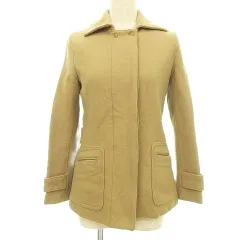 マカフィー MACPHEE トゥモローランド ウール ハーフ コート ジャケット 約Sサイズ ベージュ ■YHS5