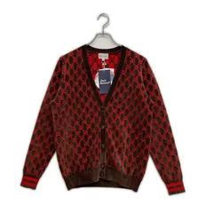 未使用品 レディース ジャックバニー Jack Bunny!! カーディガン 1(M) 茶系 ブラウン モノグラム柄