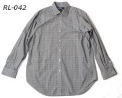 ［USED］Polo by Ralph Lauren ポロ バイ ラルフローレン 古着 ラルフローレン シャツ古着 グレンチェック・千鳥格子柄系PHILIP/フィリップ ワイドカラーシャツLサイズrl-042