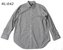 ［USED］Polo by Ralph Lauren ポロ バイ ラルフローレン 古着 ラルフローレン シャツ古着 グレンチェック・千鳥格子柄系PHILIP/フィリップ ワイドカラーシャツLサイズrl-042