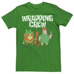 アニメキャラクター メンズ トップス Tシャツ パンツ Licensed Character Menspongebob Squarepants Patrick Wrapping Crew Tee Kelly